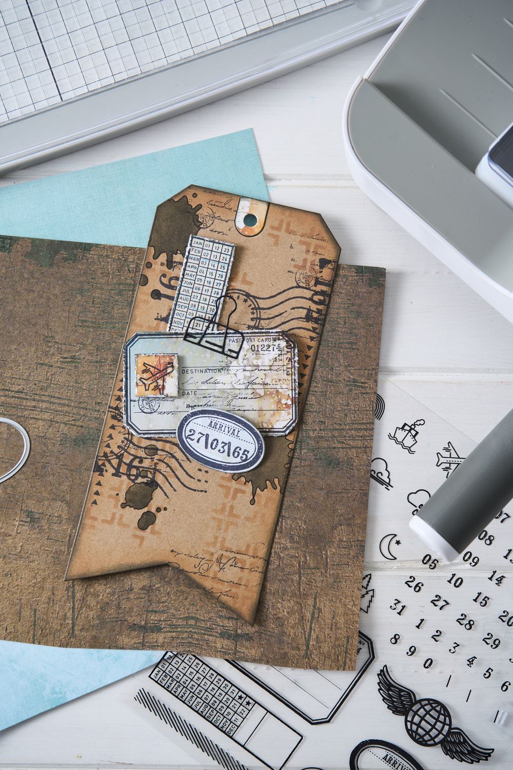 Sizzix - Globetrotter's Mark Stamp & Die by 49 and Market