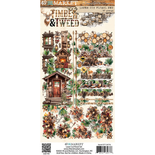 49 and Market - Timber & Tweed - Floral Laser Cut Set
