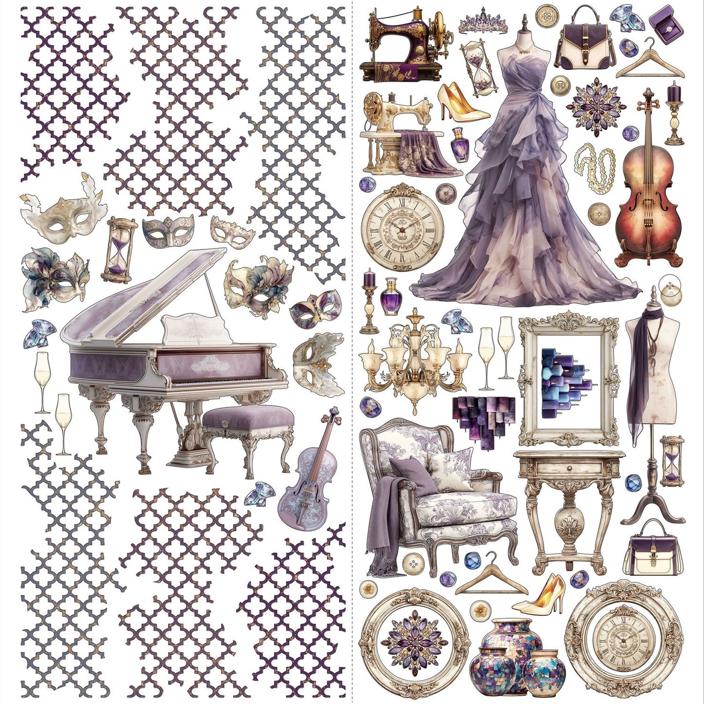 49 and Market - Plume & Petal - Element Laser Cut Set