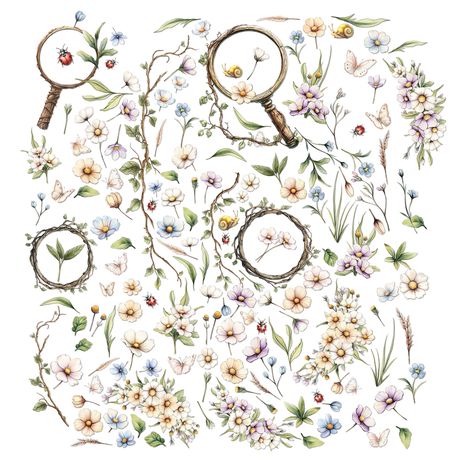 49 and Market - The Looking Glass - Laser Cut Wildflowers