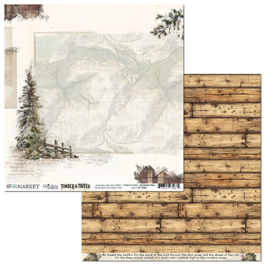 49 and Market - Timber & Tweed - Cardstock: Mountain Trail