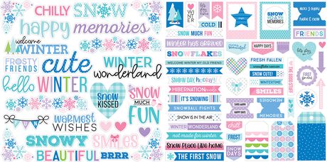 Bella Blvd - Snowflake Season - Words Ephemera Pack
