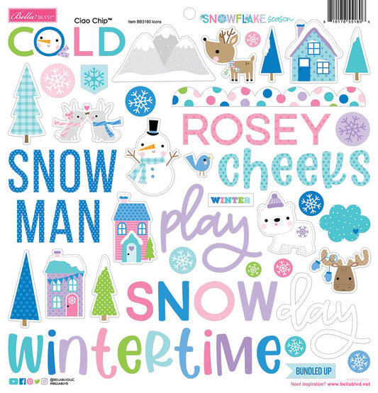 Bella Blvd - Snowflake Season - Chipboard Stickers