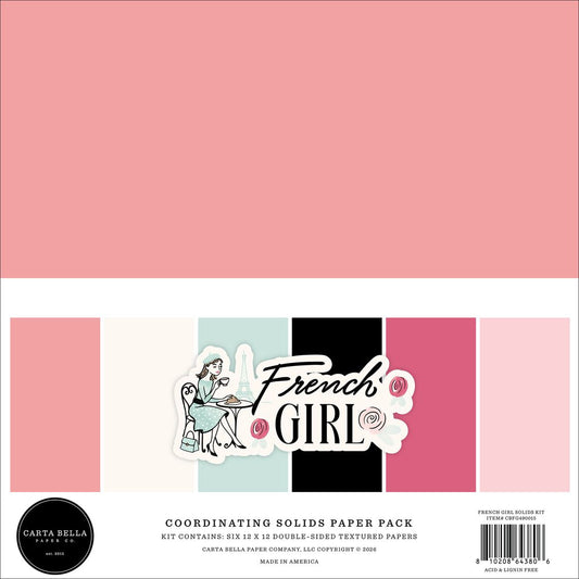 Carta Bella - French Girl - Solid Paper Pack