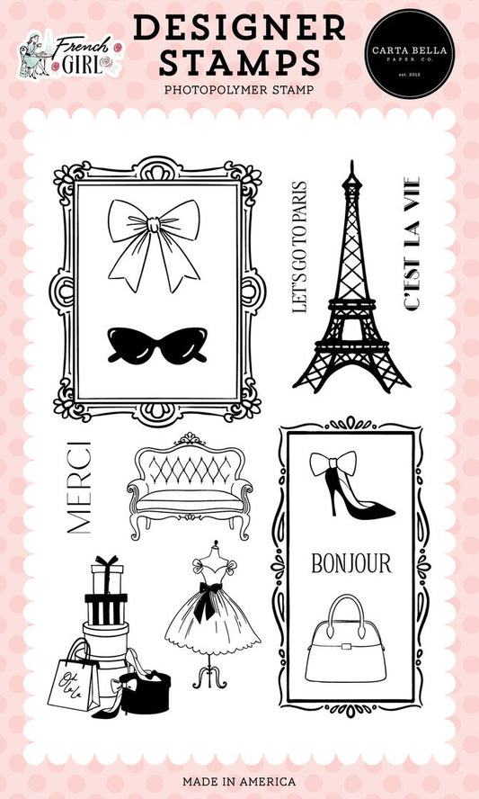 Carta Bella - French Girl - Paris Days Stamp & Die Bundle