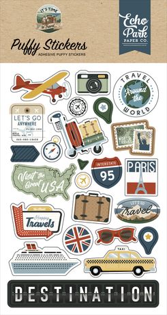 Echo Park - It's Time to Travel - Puffy Stickers
