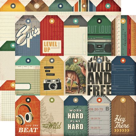 Simple Stories - Rustic Legend - Cardstock: Tag Elements