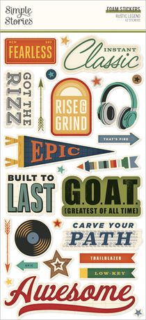 Simple Stories - Rustic Legend - Foam Stickers