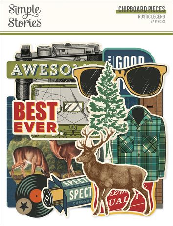 Simple Stories - Rustic Legend - Chipboard Pieces