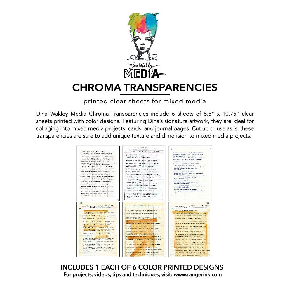 Dina Wakely - Media Chroma Transparencies - Typed Quotes