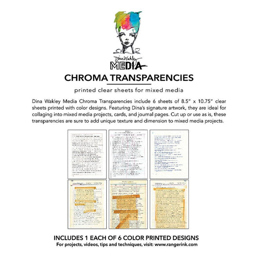 Dina Wakely - Media Chroma Transparencies - Typed Quotes