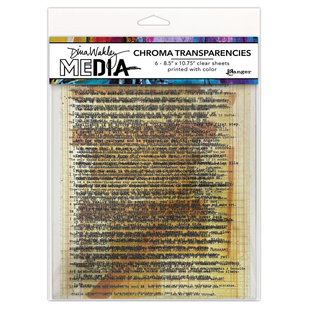 Dina Wakely - Media Chroma Transparencies - Typed Quotes