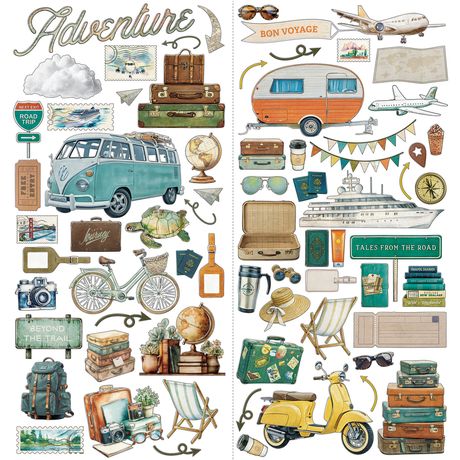 49 and Market - Travel Diaries - Laser Cut Elements