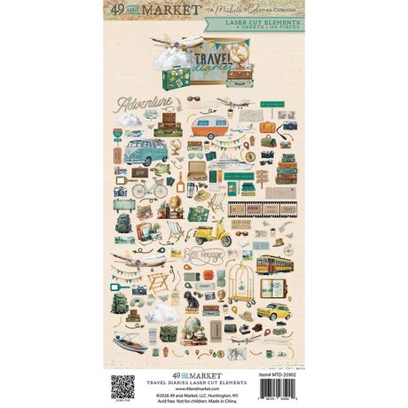 49 and Market - Travel Diaries - Laser Cut Elements