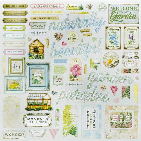 49 and Market - From the Garden - Chipboard Elements