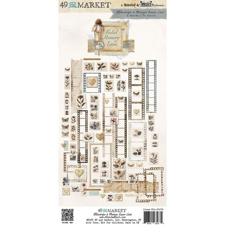 49 and Market - Faded Memory Lane - Filmstrips & Postage Laser Cut Elements
