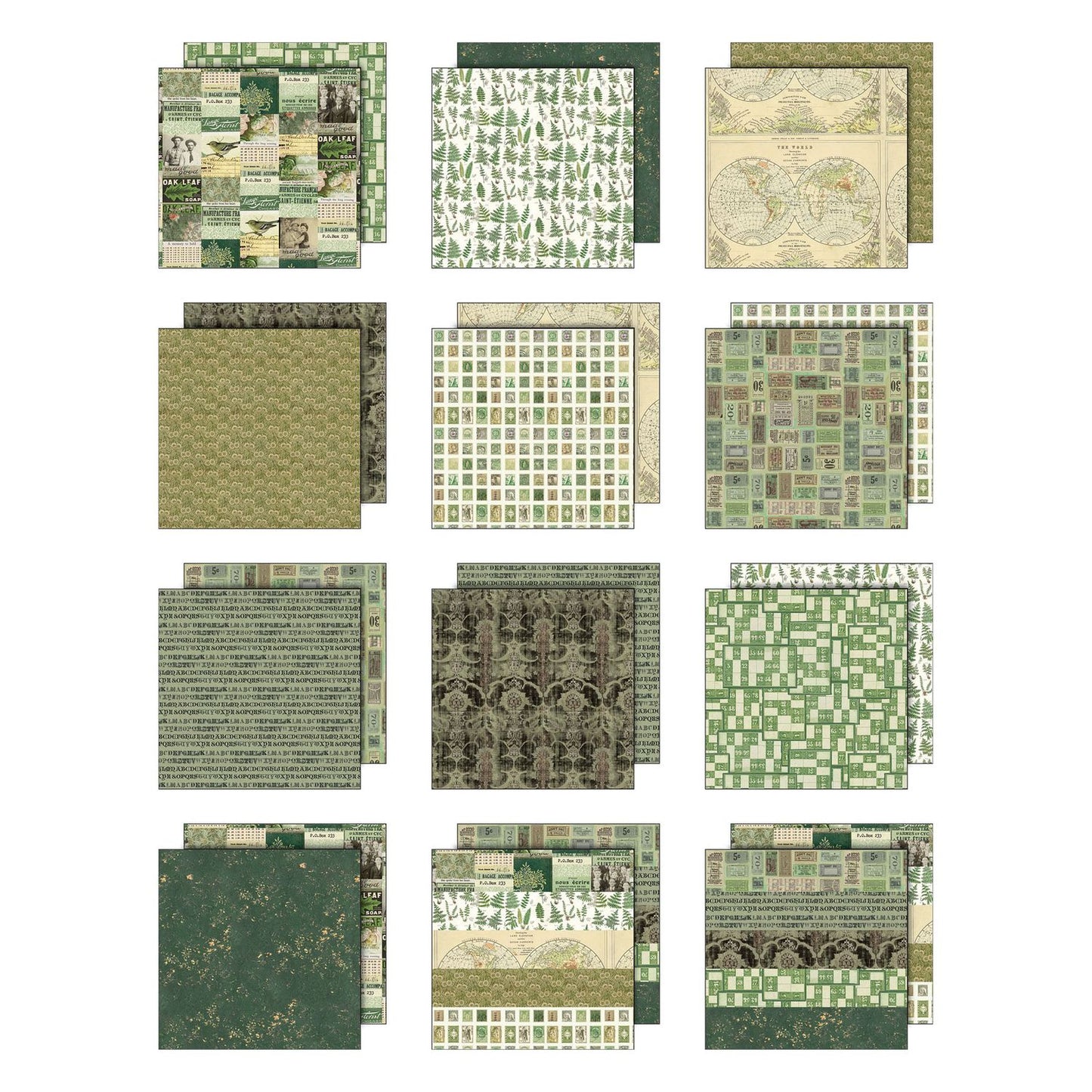 Idea-ology - Palette Collection: Green - 8x8 Paper Pad