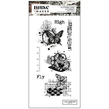 Lisa Horton - Muse & Maker - Fluttered Lines Stamp Set