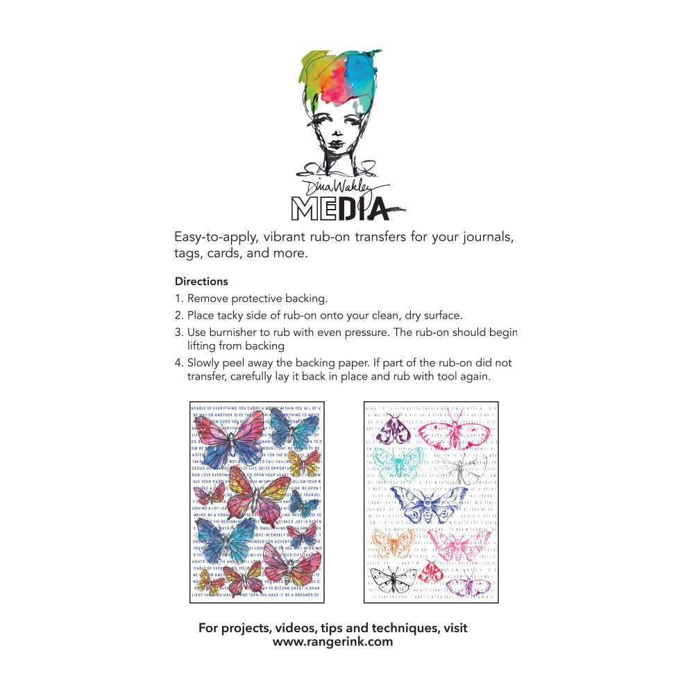 Dina Wakley - Media Rub-Ons - Flutters