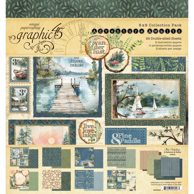 Graphic 45 - Adventure Awaits - 8x8 Paper Pad