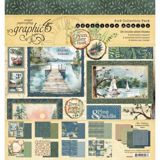 Graphic 45 - Adventure Awaits - 8x8 Paper Pad