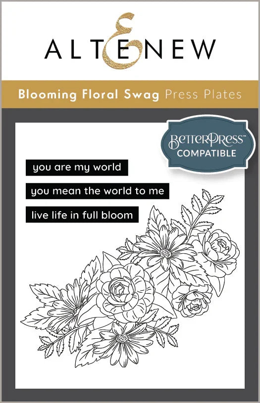 Altenew - Blooming Floral Swag Press Plate Set