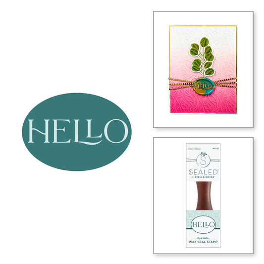 Spellbinders - Wax Seal Stamp - Oval Hello