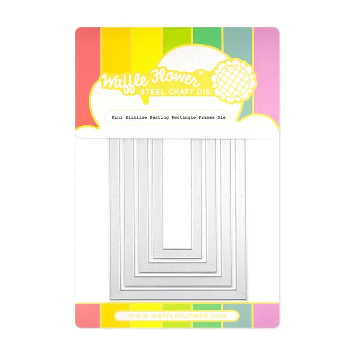 Waffle Flower - Mini Slimline Rectangle Frame Die Set