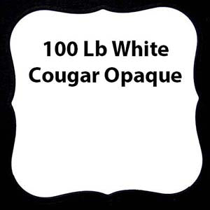 Cougar - 100lb Opaque Cardstock - White: 25pk