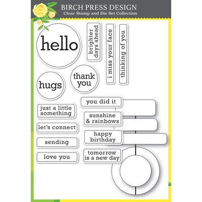 Birch Press - Contempo Greetings Stamp & Die Combo