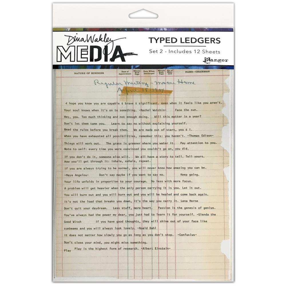 Dina Wakley - Typed Ledgers - Set 2