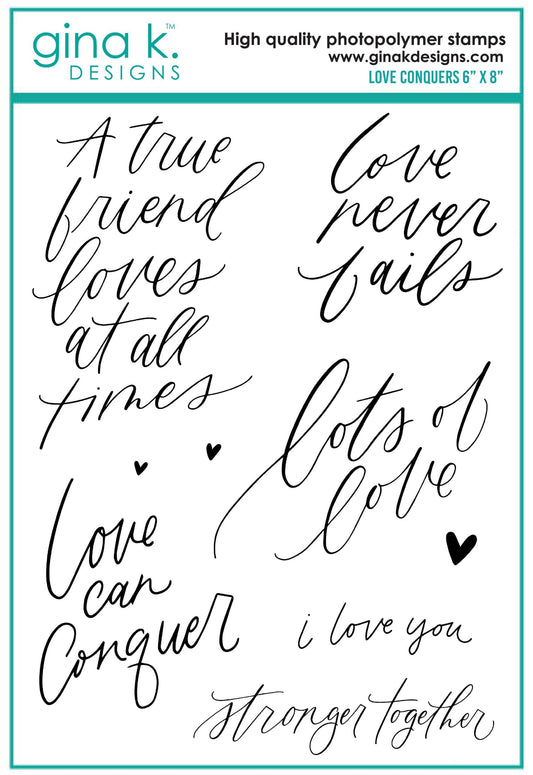 Gina K. - Love Conquers Stamp Set