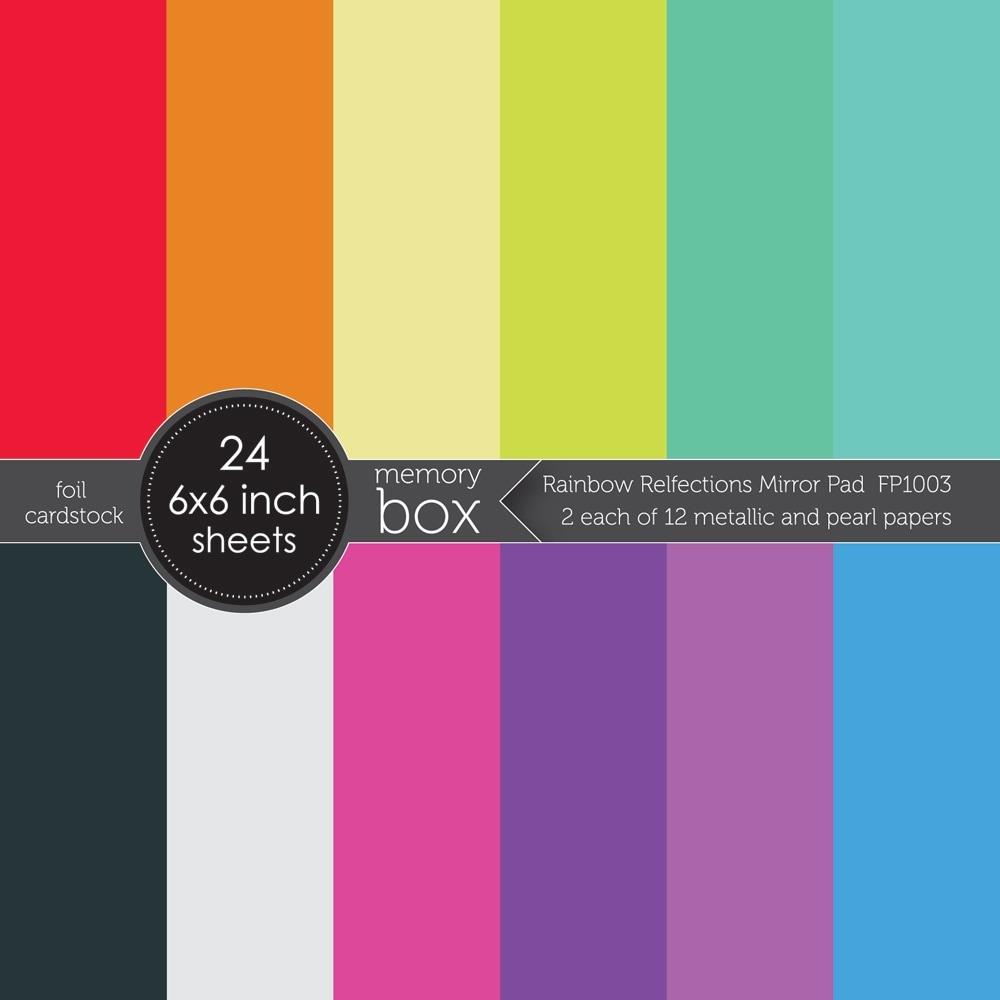 Memory Box - Rainbow Reflections Mirror Paper Pad
