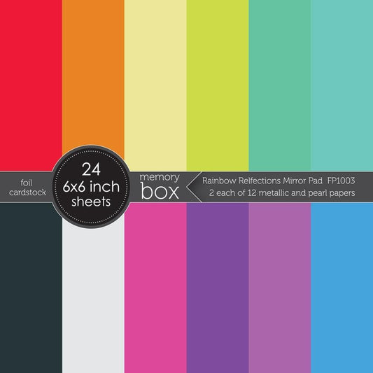 Memory Box - Rainbow Reflections Mirror Paper Pad