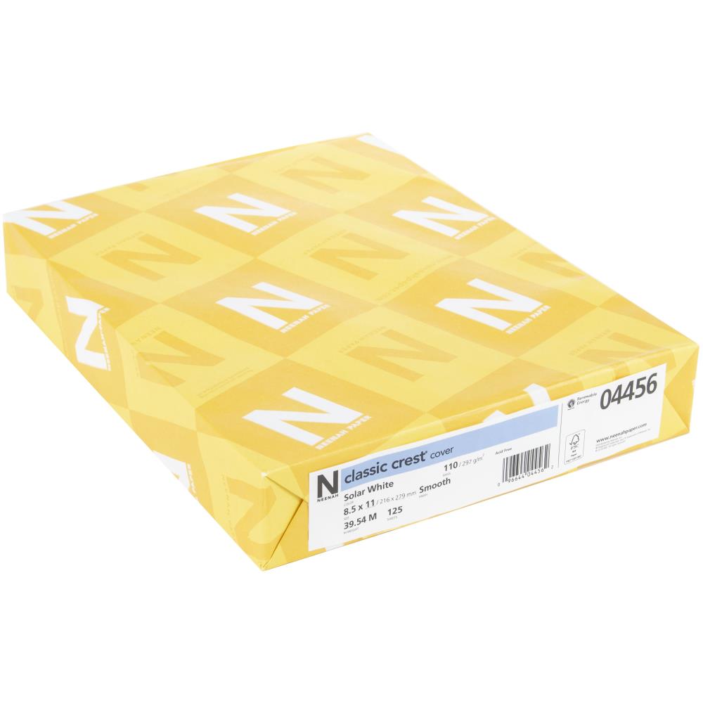 Neenah - 110lb Classic Crest Cover Solar White Cardstock - 10pk