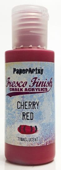 PaperArtsy - Fresco Finish Paint - Cherry Red (Translucent)