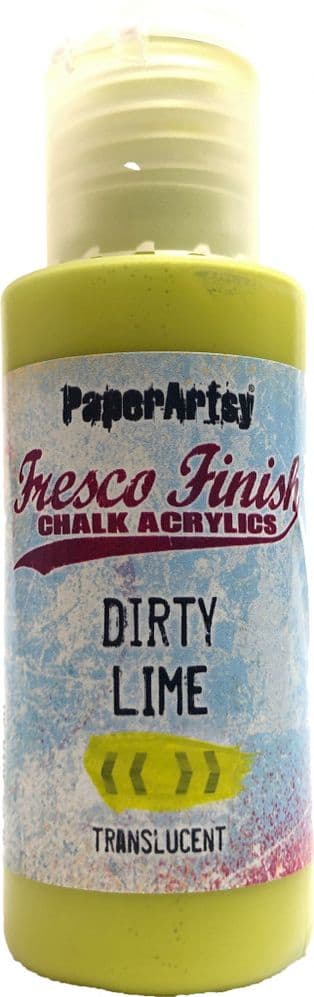 PaperArtsy - Fresco Finish Paint - Dirty Lime (Translucent)