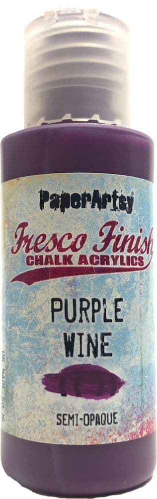 PaperArtsy - Fresco Finish Paint - Purple Wine (Semi-Opaque)