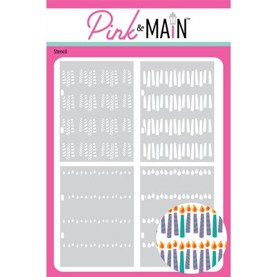 Pink & Main - Birthday Candles Stencil Set