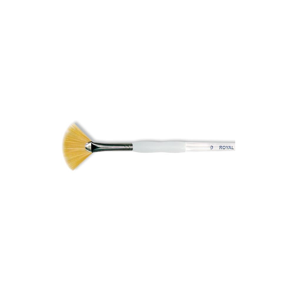 Royal Langnickel - Soft-Grip Golden Taklon Fan Brush - Size 4