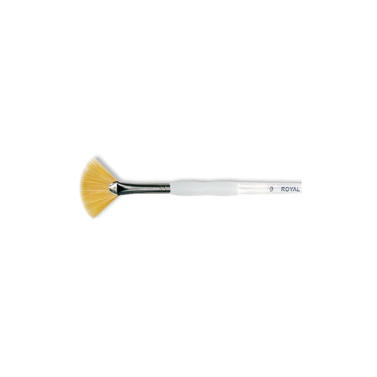 Royal Langnickel - Soft-Grip Golden Taklon Fan Brush - Size 4