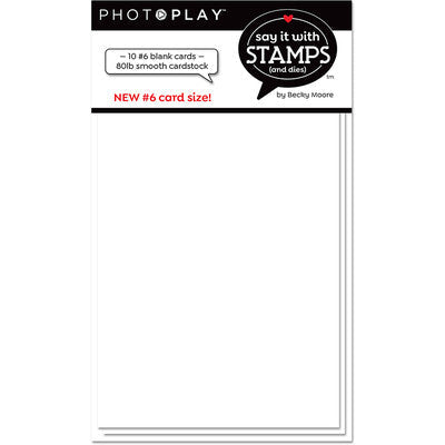 Say It With Stamps - #6 Blank White Scored Card Bases