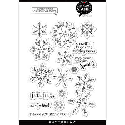 Say It With Stamps - Layered Snowflakes Stamp Set