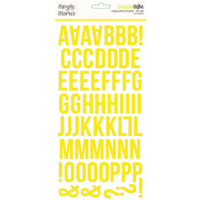 Simple Stories - Color Vibe Foam Alphas - Yellow
