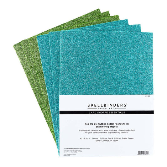 Spellbinders - Pop-Up Glitter Foam - Shimmering Tropics