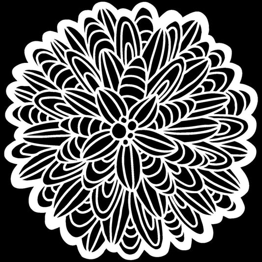 TCW - Cactus Dahlia Stencil - 12x12