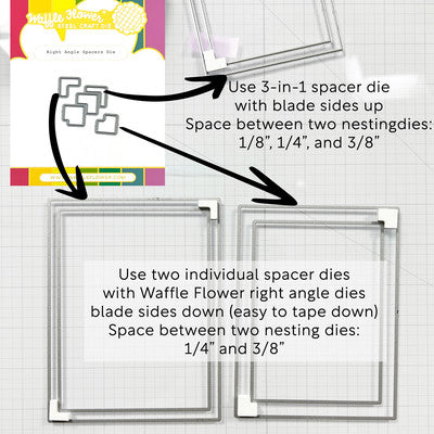 Waffle Flower - Right Angle Spacers Die Set