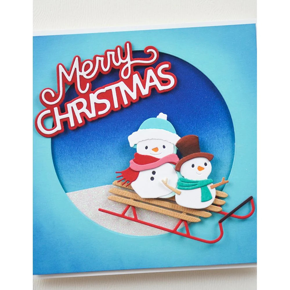 Memory Box - Merry Christmas Celebration Script Die Set