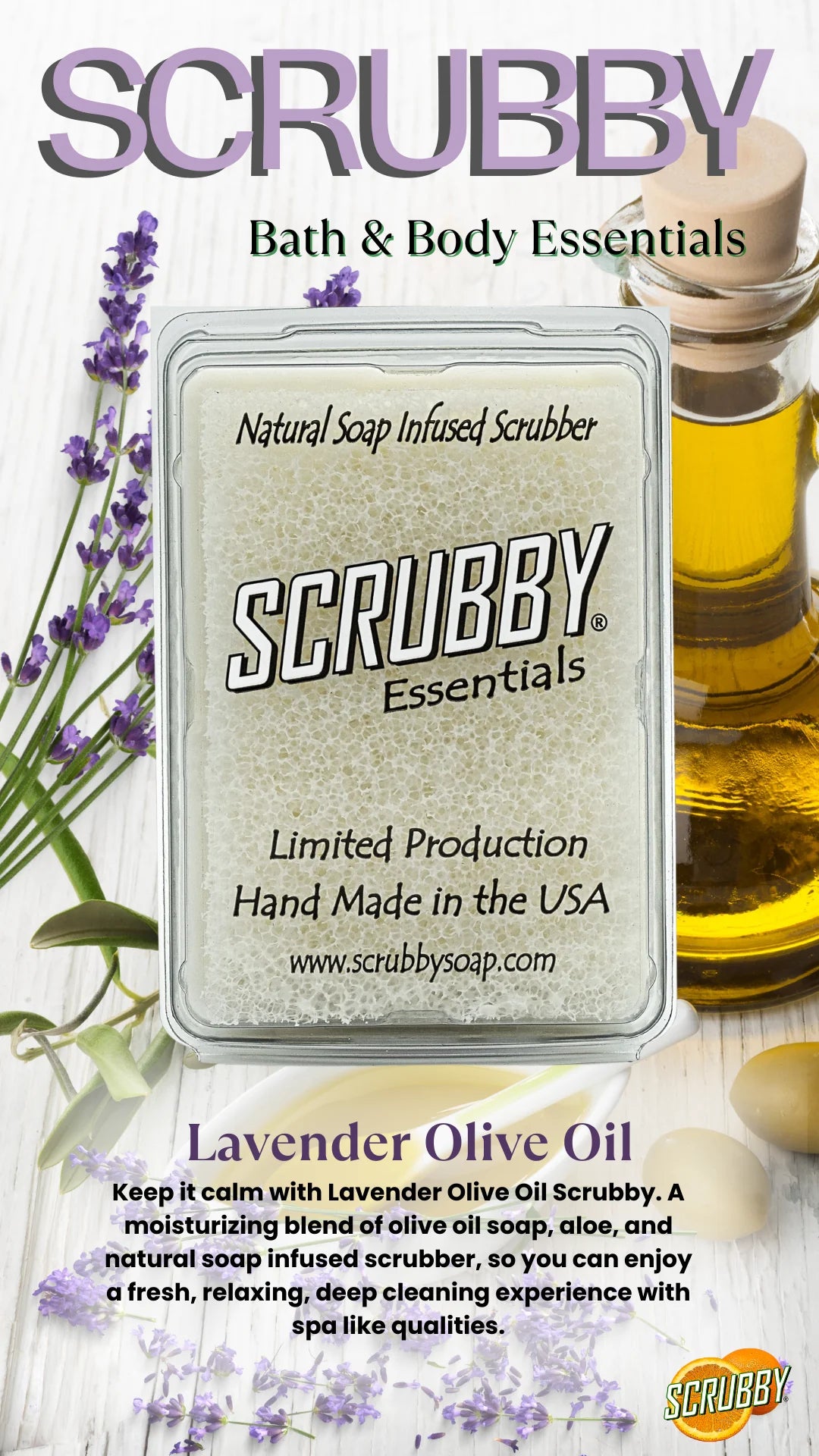 Scrubby Soap - Bath and Body - Olive Oil & Lavender