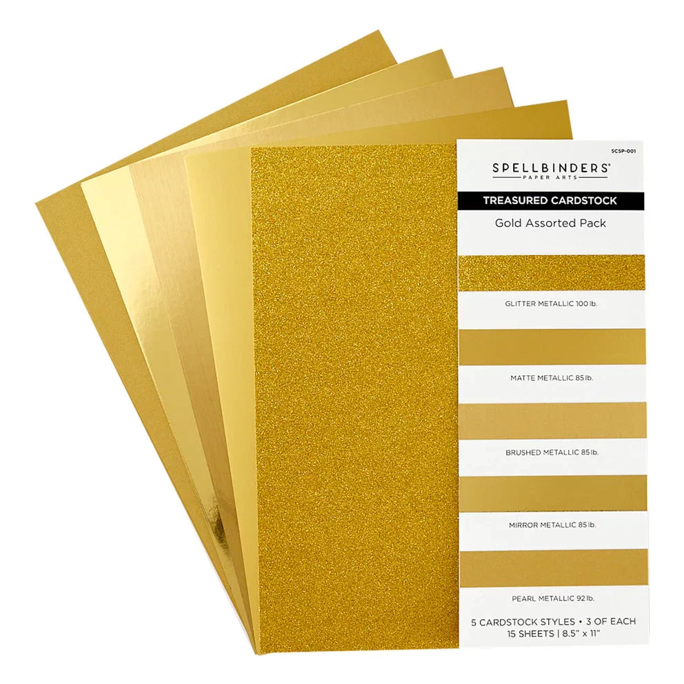 Spellbinders - Treasured Cardstock - Gold Assortment